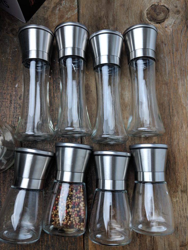 Home EC Salt and Pepper Grinder Set 4pk - Tall